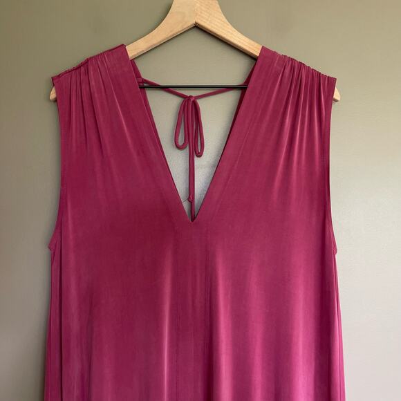 ANTHROPOLOGIE Eri + Ali Briella Tunic Dress Size Small Purple Pink Red Relaxed - Picture 6 of 16